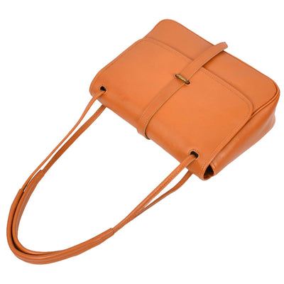 Women's Real Leather Shoulder Bag Classic Mid Size Handbag Simone Tan  (Min Order From 10Pcs)