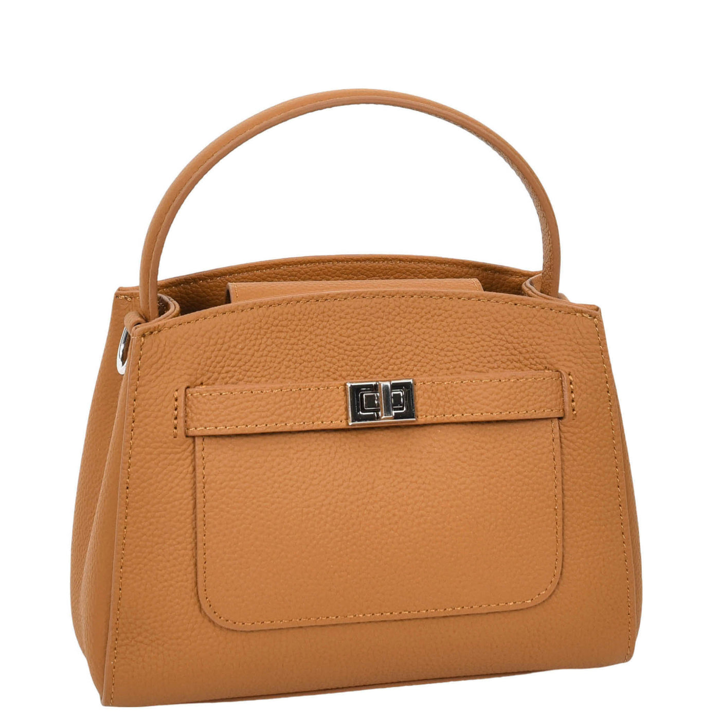 Women's Leather Top Handle Small Bag Lydia Tan ( Min Order From 10/Pcs )