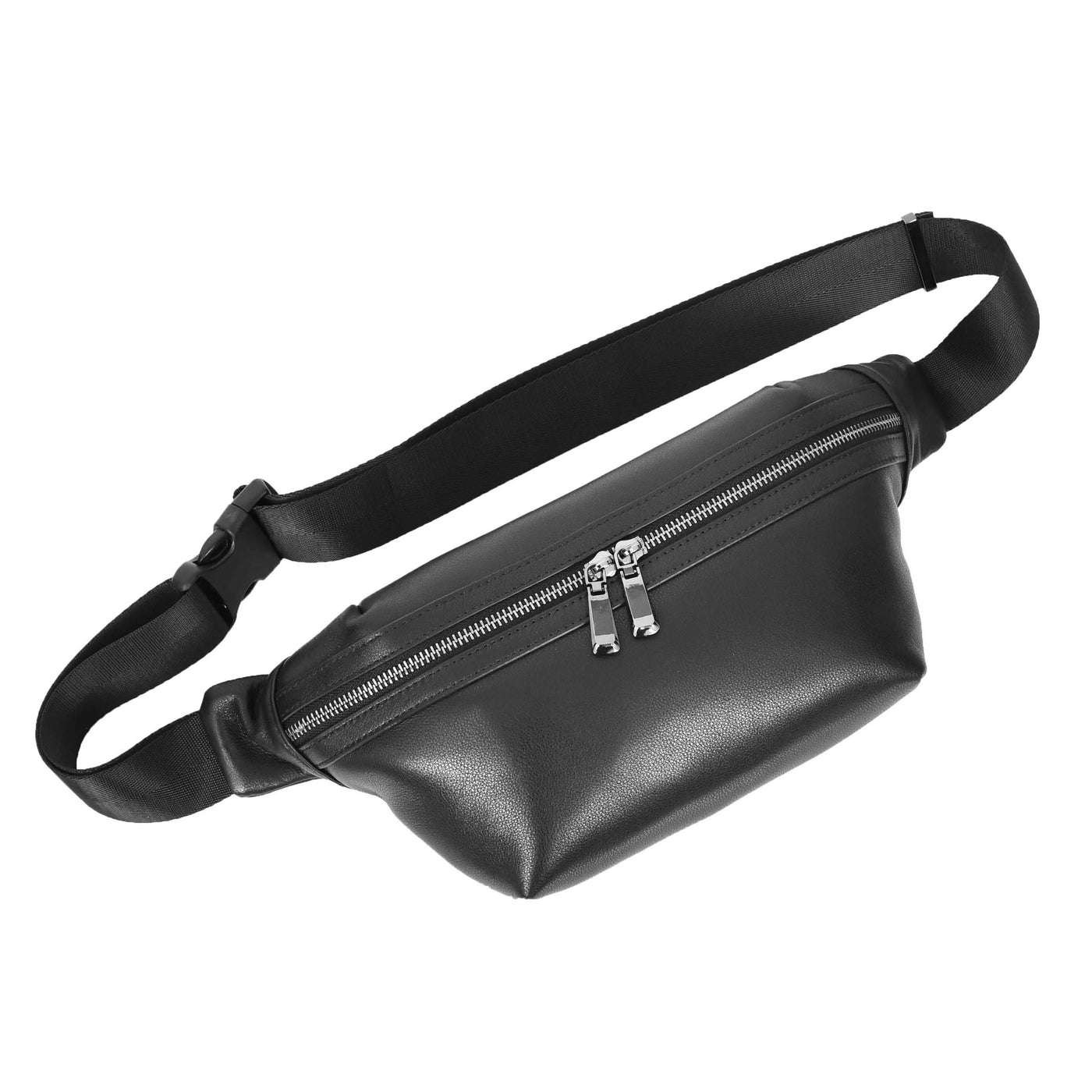 Real Leather Bum Bag Brighton Black (Min Order From 10Pcs)