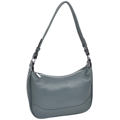 Women's Leather Hobo Style Shoulder Bag Daphne Teal  ( Min Order From 10/Pcs )