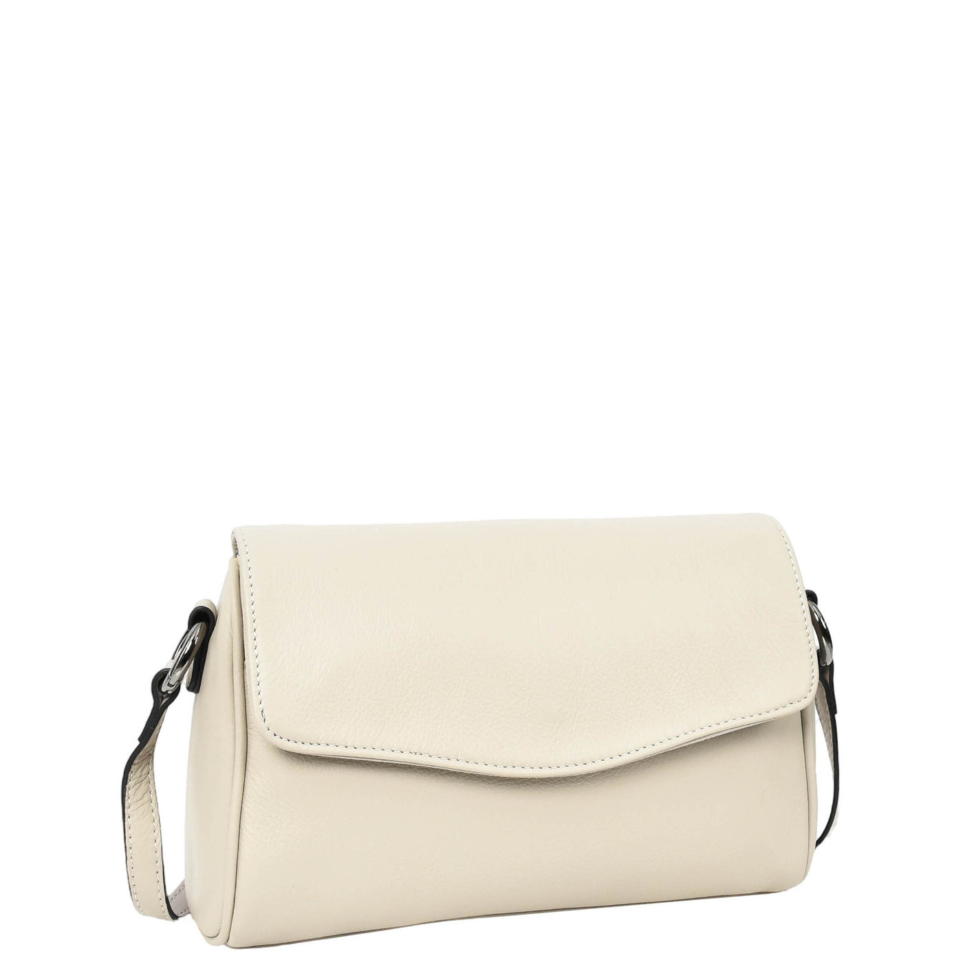 Womens Real Leather Cross Body Bag Small Organiser Classic Style Colette Beige (Min Order From 10Pcs)