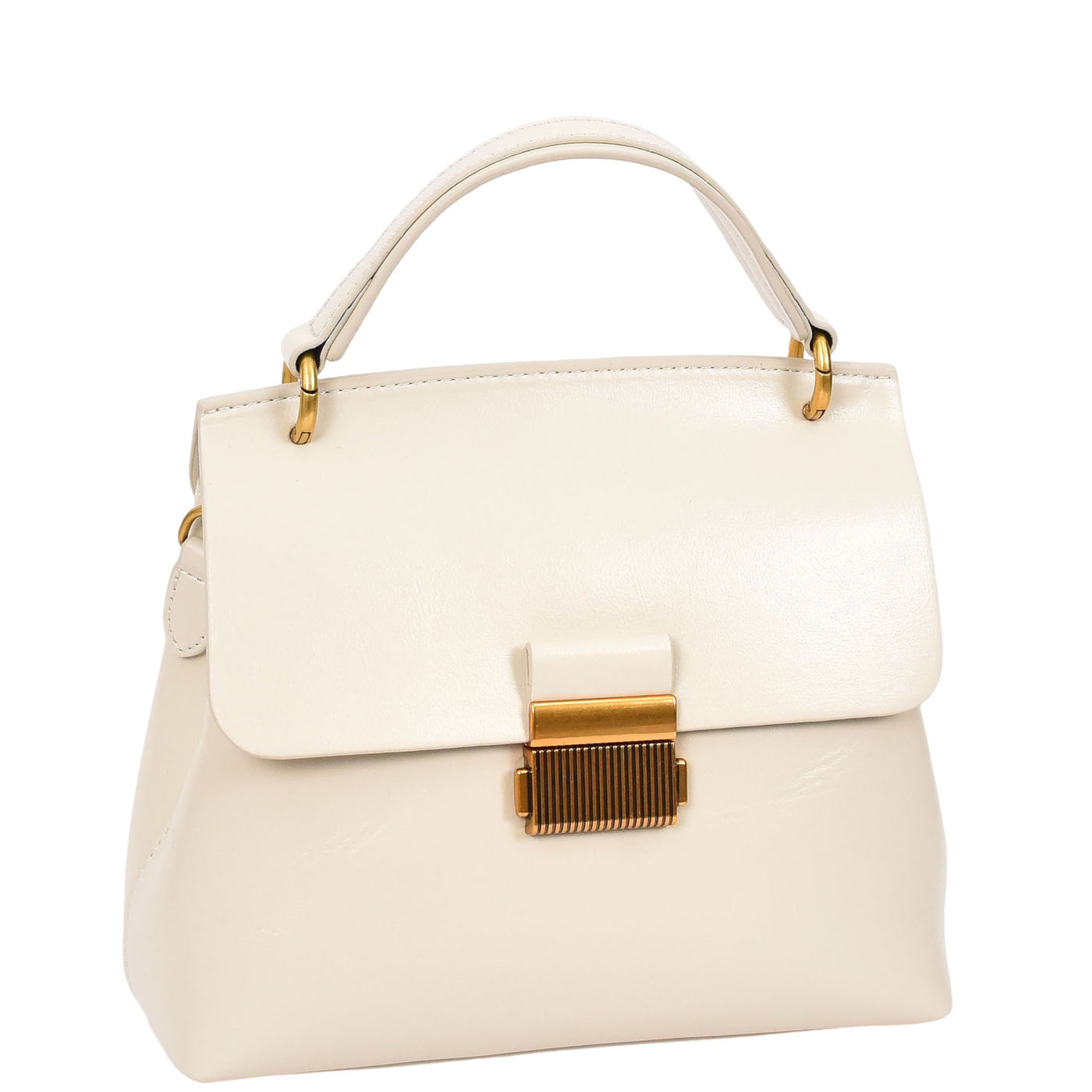 Womens Real Leather Small Handbag Gabriella White (Min Order From 10Pcs)