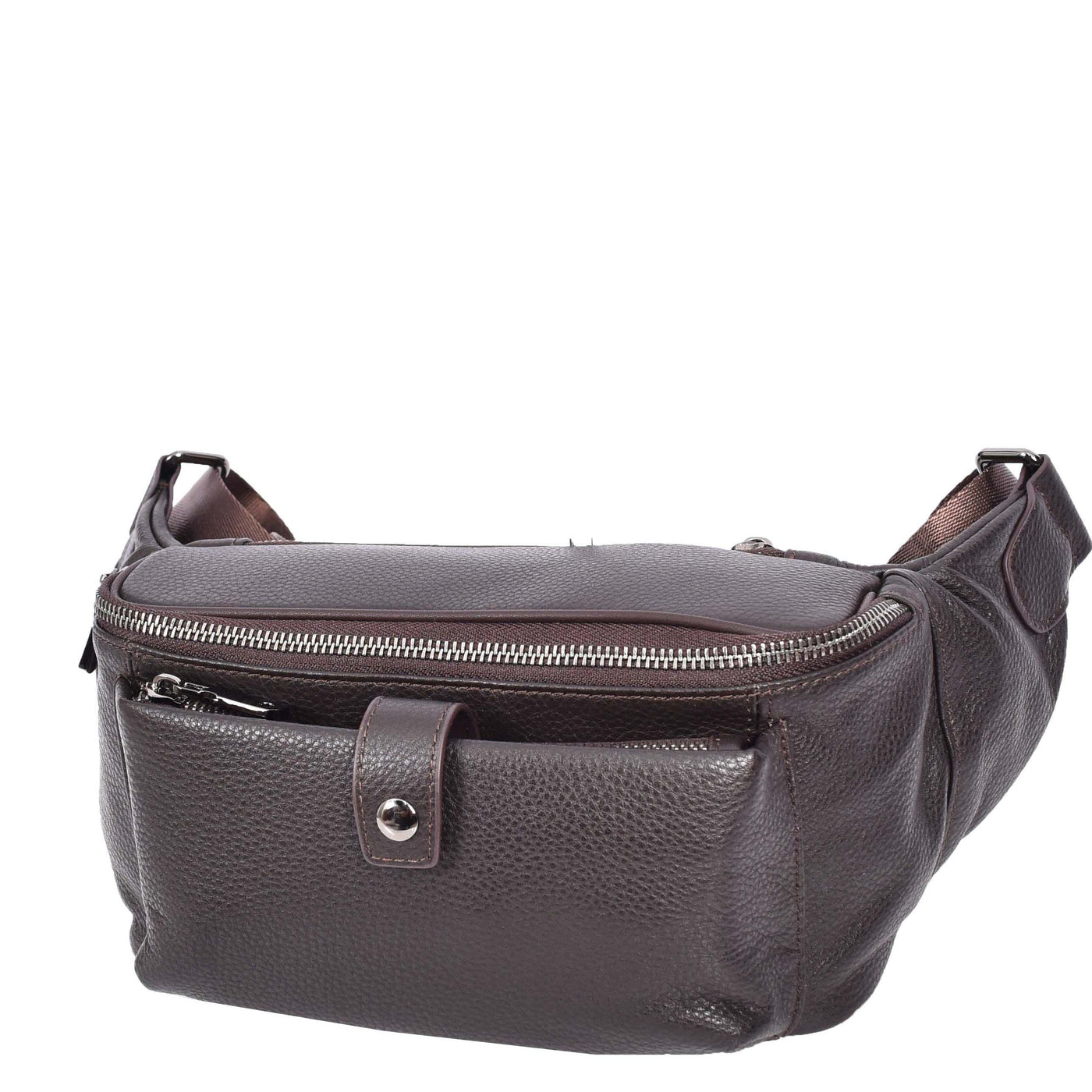 Real Leather Bum Bag Milan Brown (Min Order From 10Pcs)