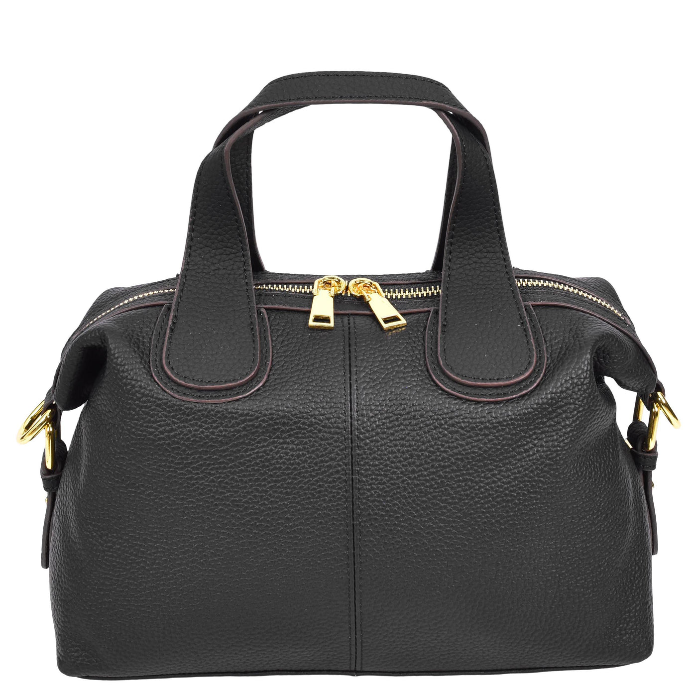 Women's Real Leather Handbag Small Cross Body Shoulder Bag Dahlia Black ( Min Order From 10/Pcs )