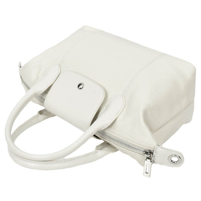 Women's Real Leather Handbag Small Top-Handle Tote Style Quinn White (Min Order From 10Pcs)