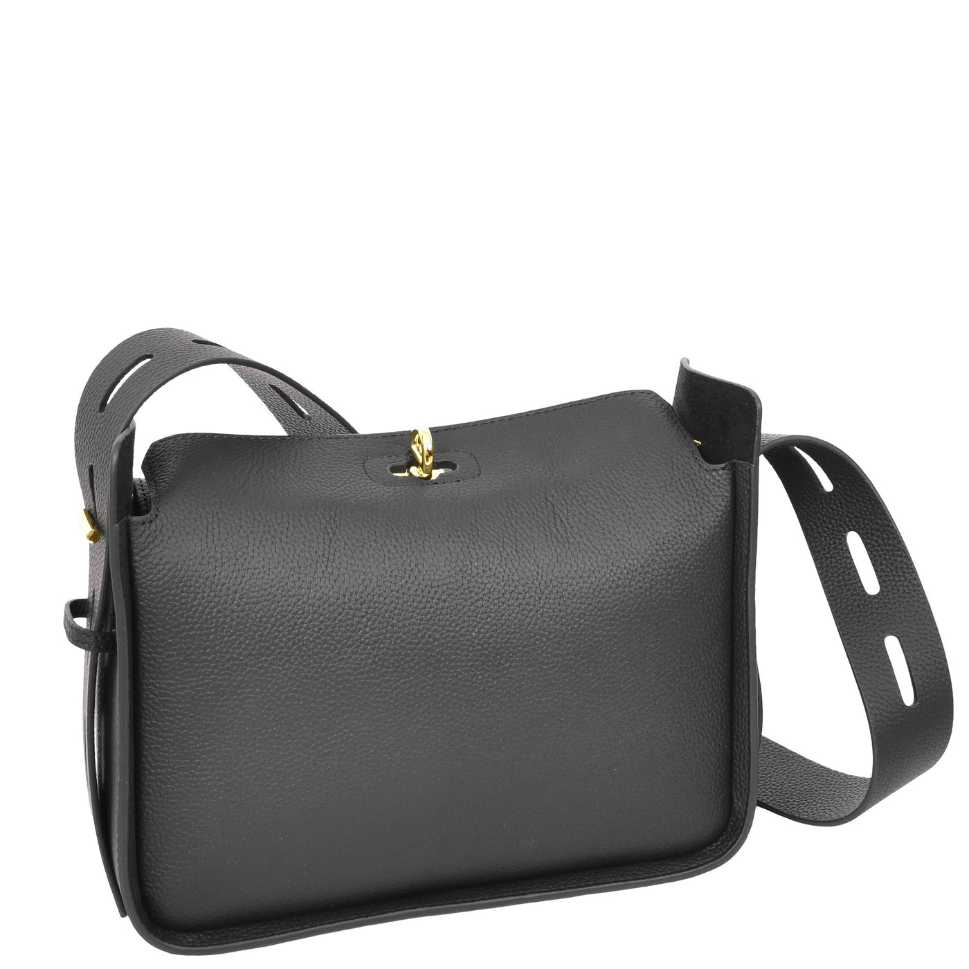Women's Real Leather Classic Shoulder Bag Penelope Black ( Min Order From 10/Pcs )