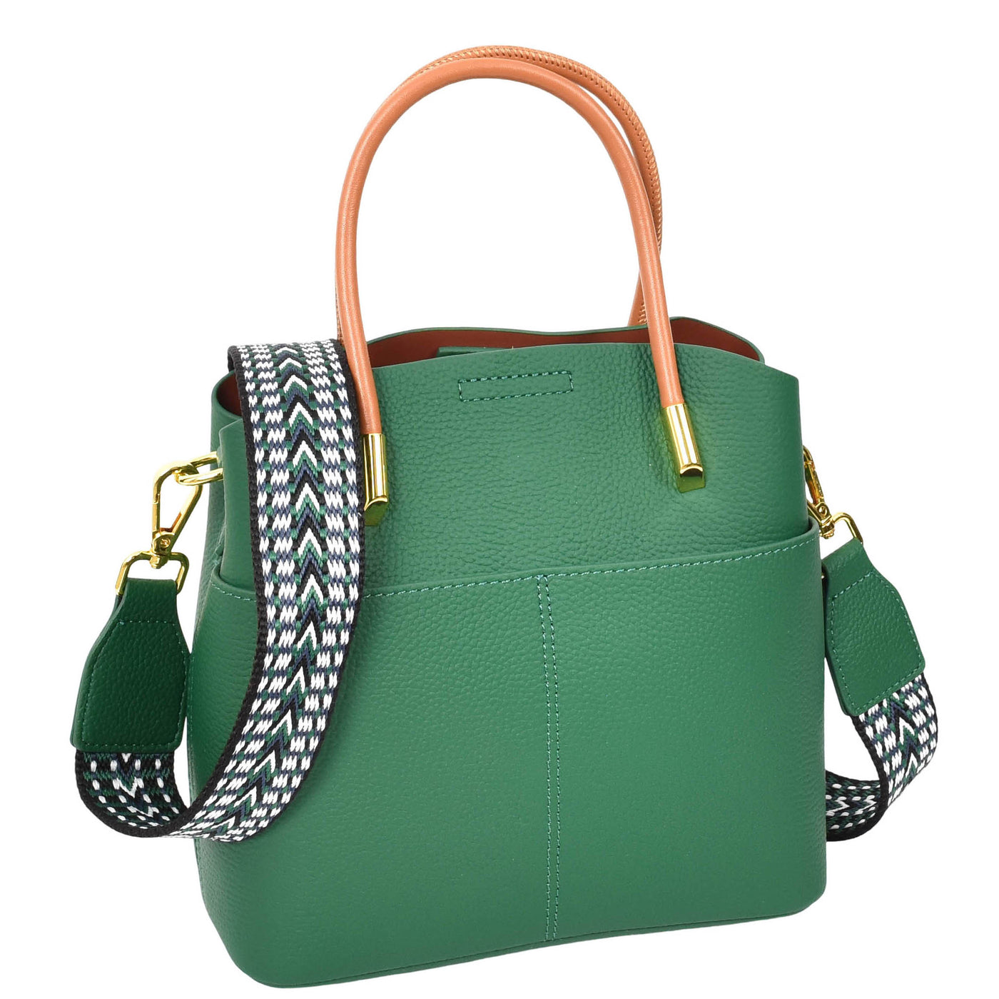 Women's Leather Top Handle Bag Ella Green (Min Order From 10Pcs)