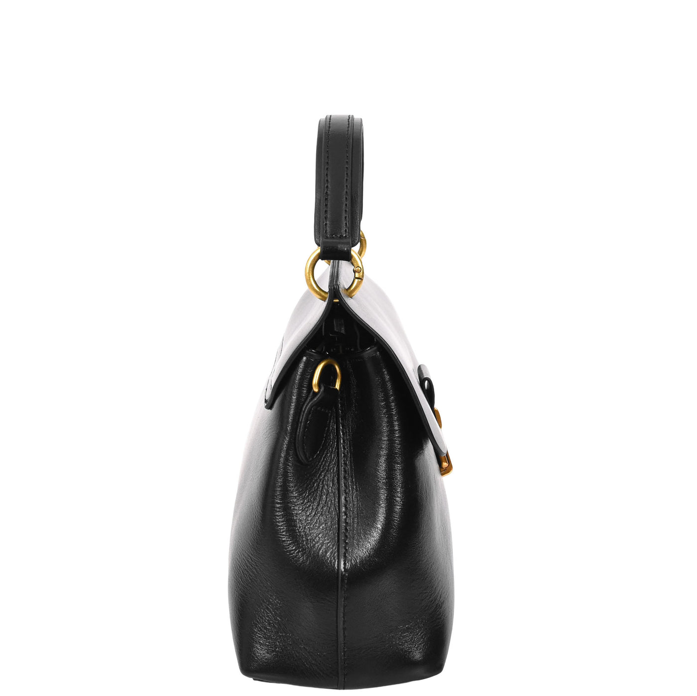 Womens Real Leather Small Handbag Gabriella Black (Min Order From 10Pcs)