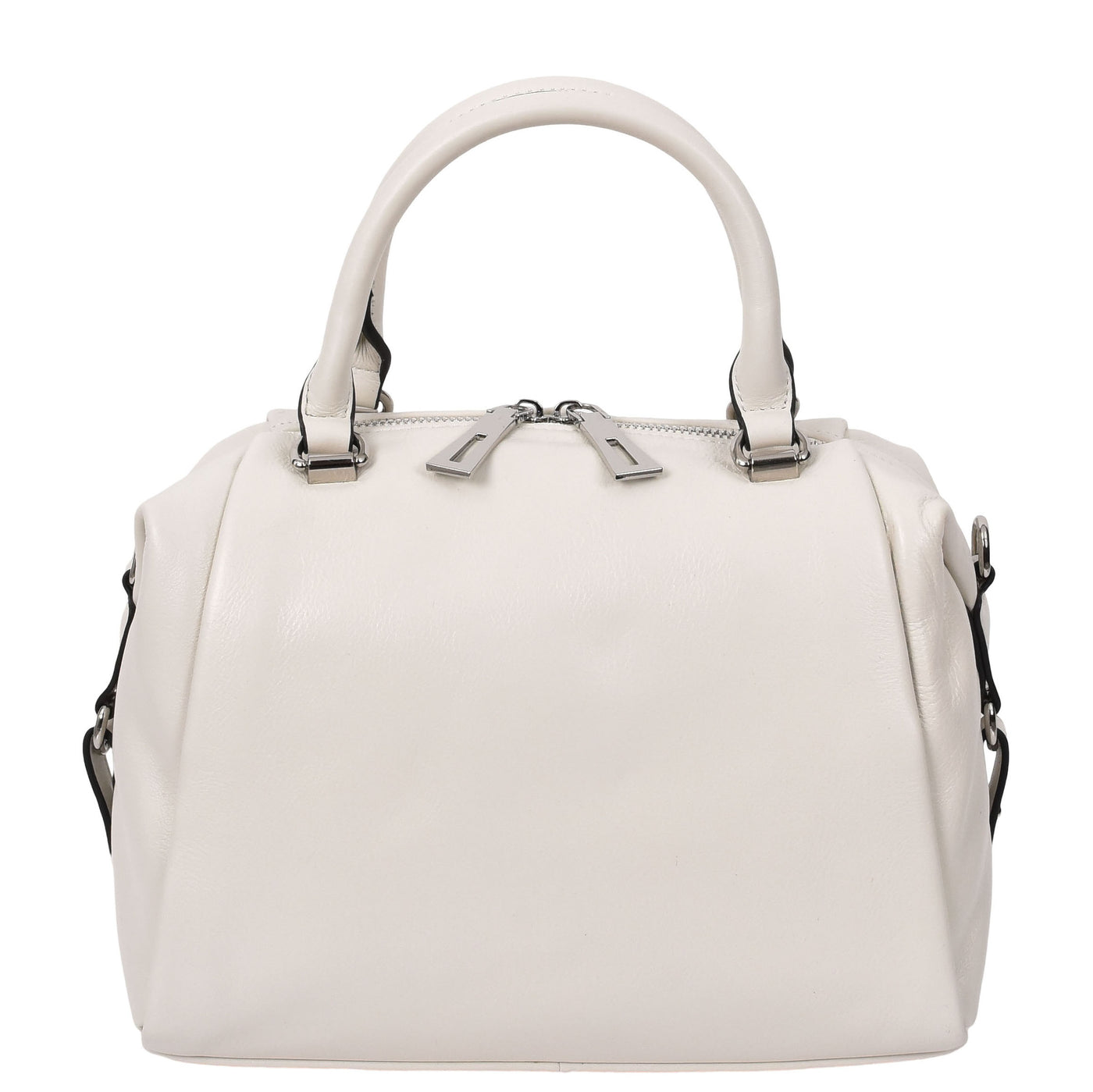 Women's Leather Small Barrel Shape Handbag Luna Gray ( Min Order From 10/Pcs )