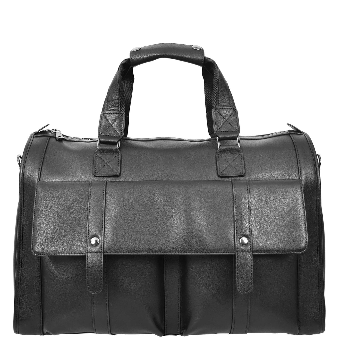 Leather Holdall Large Size Weekend Bag Wellington Black (Min Order From 10Pcs)