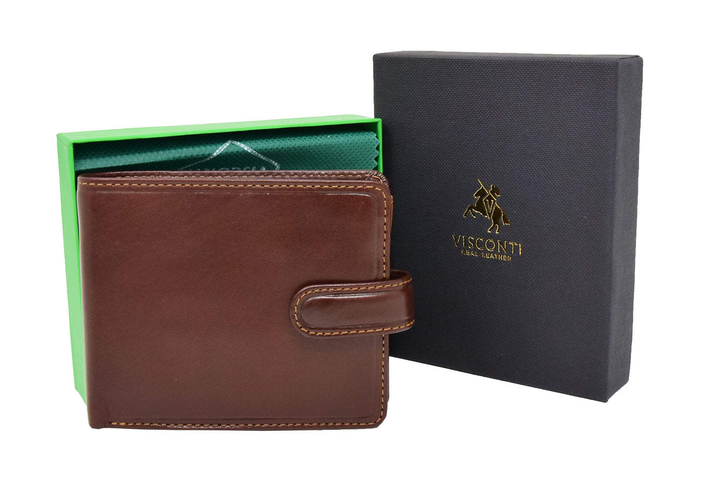 Mens Premium Leather Two Tone Wallet Hobart Tan  ( Min Order From 20/Pcs )
