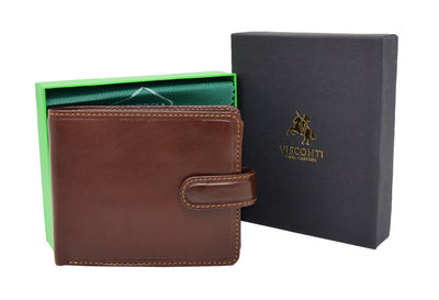 Mens Premium Leather Two Tone Wallet Hobart Tan  ( Min Order From 20/Pcs )