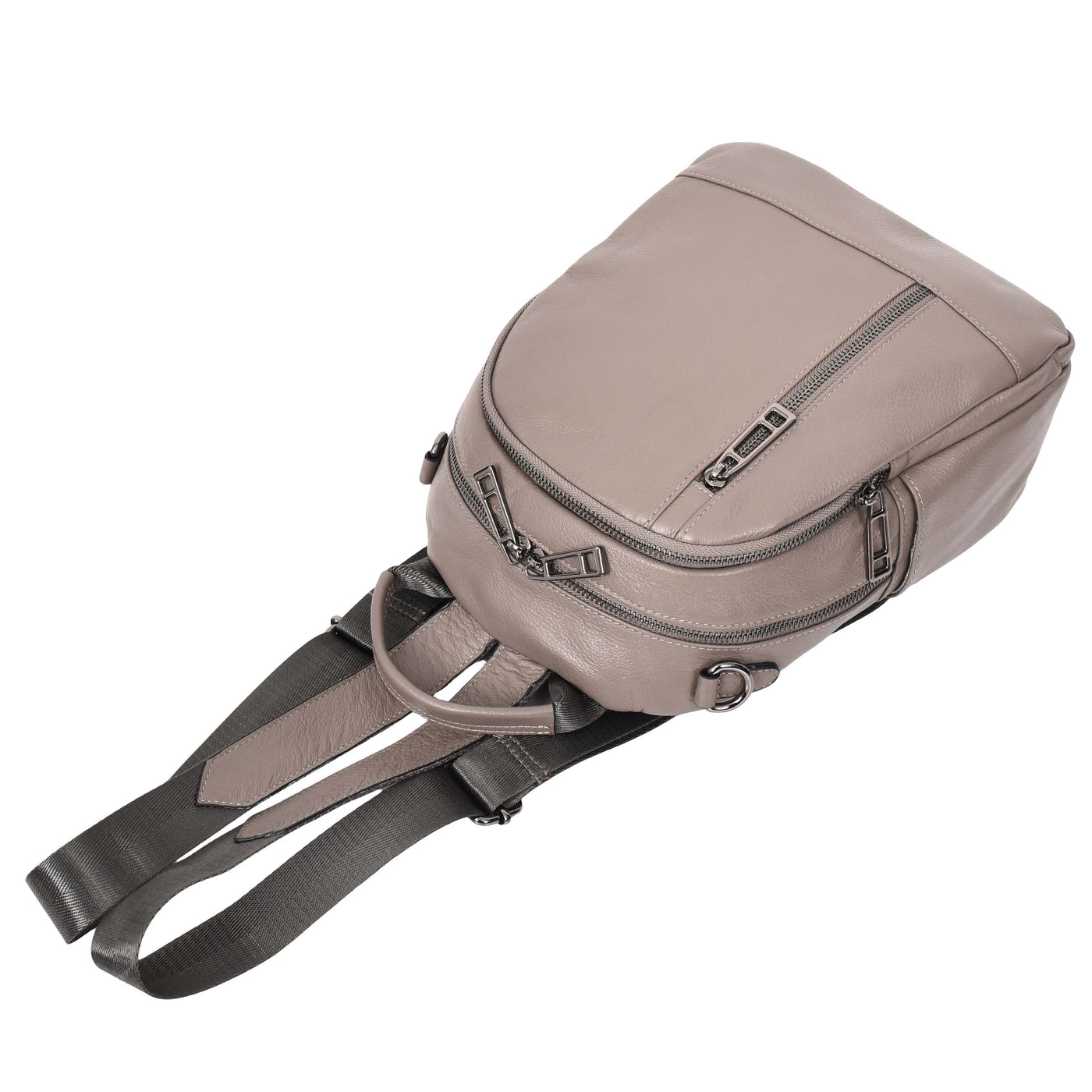 Women's Real Leather Casual Backpack Victoria Grey ( Min Order From 10/Pcs )