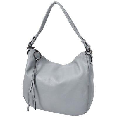 Women's Real Leather Hobo Style Handbag Diana Blue ( Min Order From 10/Pcs )