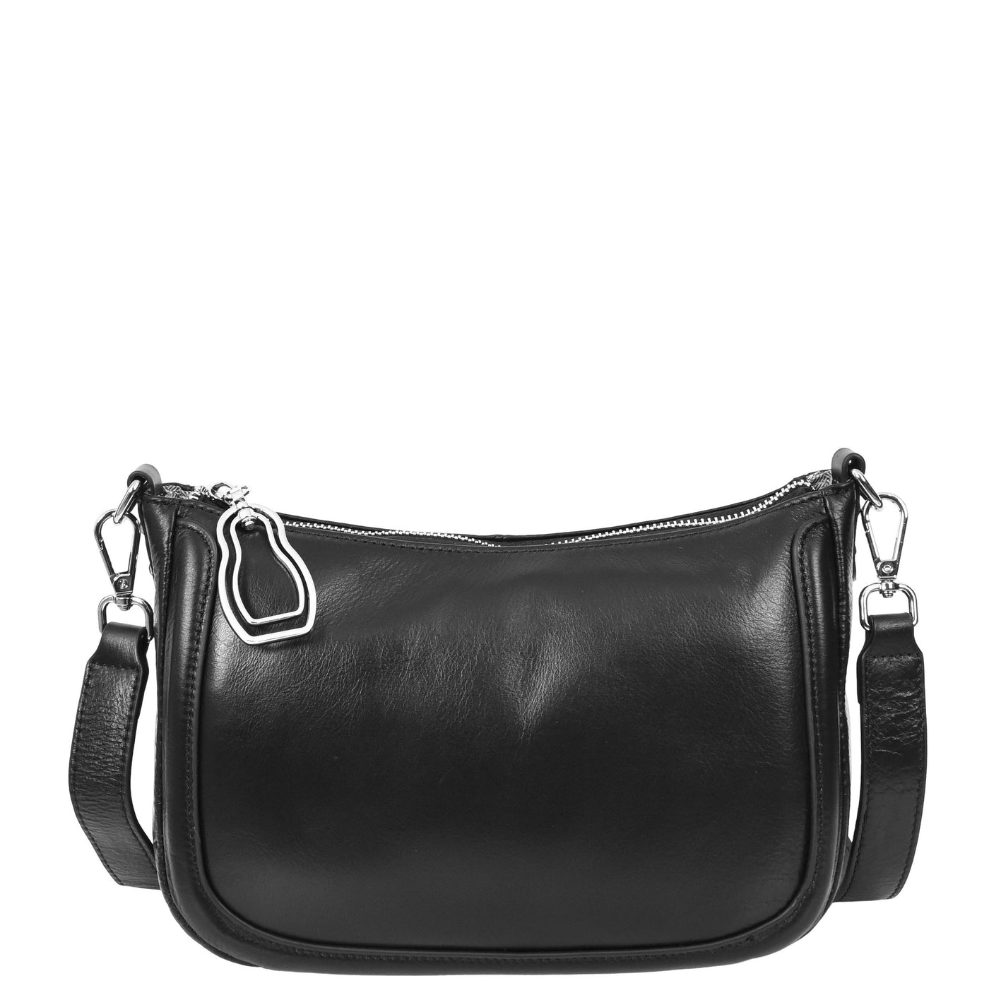 Women's Leather 2-in-1 Cross Body Handbag Aurora Black ( Min Order From 10/Pcs )