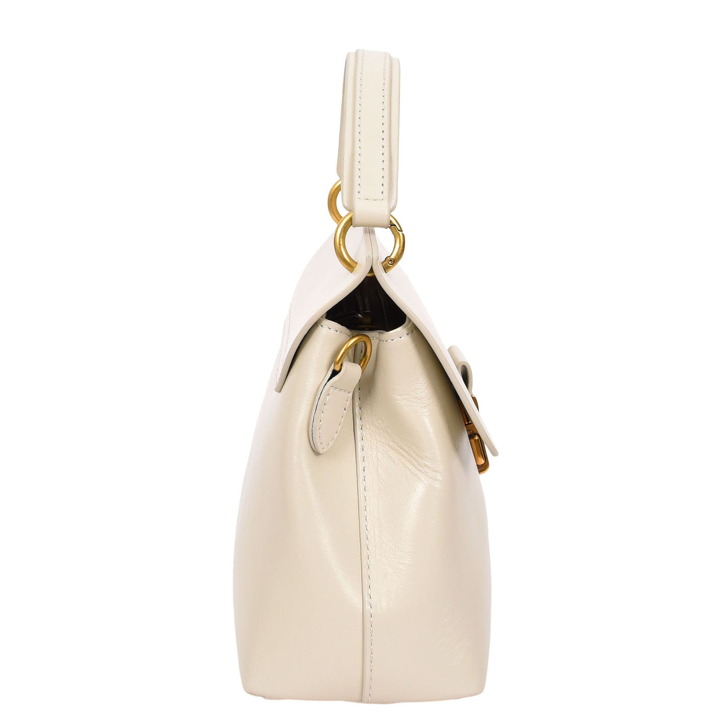 Womens Real Leather Small Handbag Gabriella White (Min Order From 10Pcs)