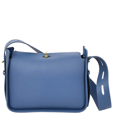 Women's Real Leather Classic Shoulder Bag Penelope Blue ( Min Order From 10/Pcs )