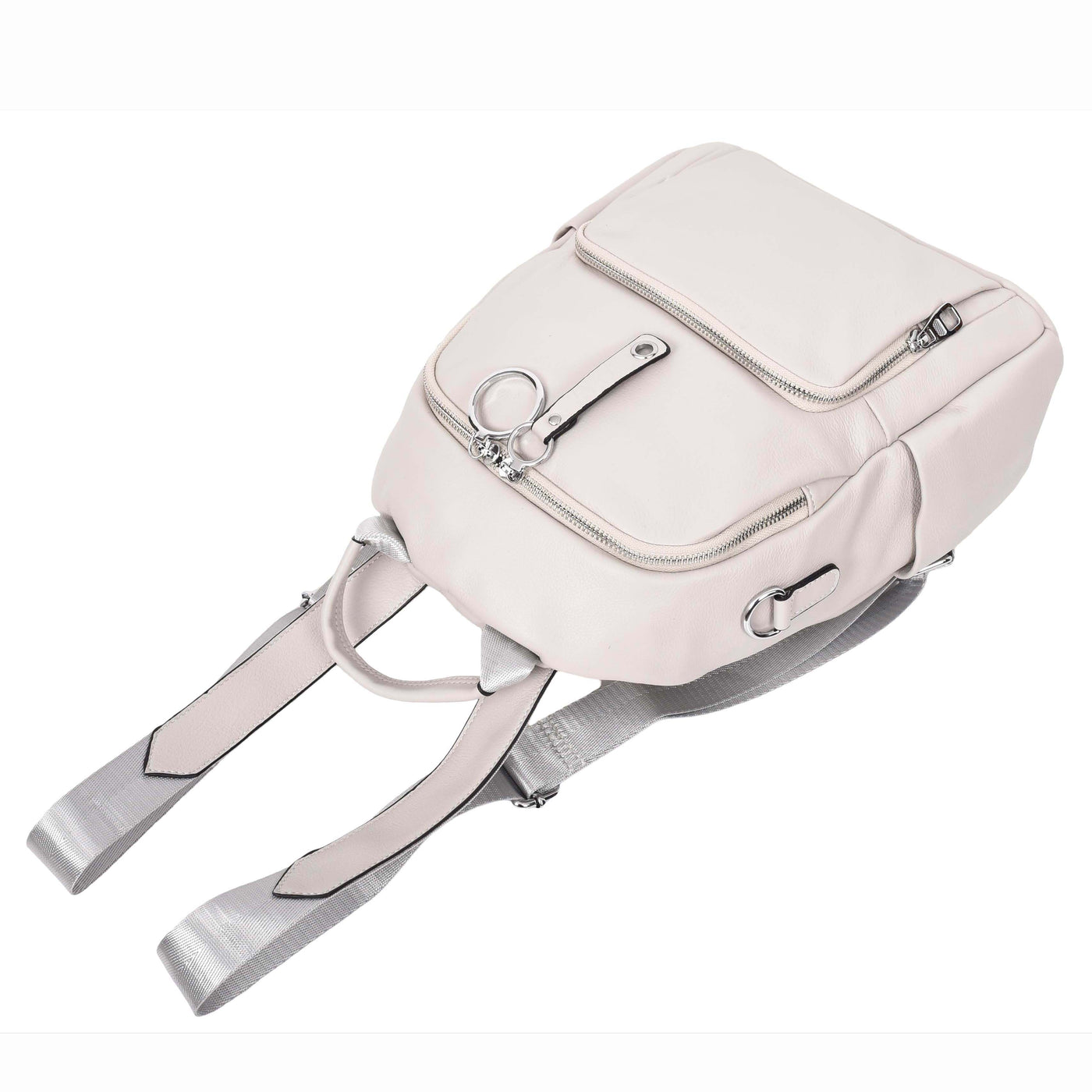 Women's Real Leather Casual Backpack Eliza Grey ( Min Order From 10/Pcs )