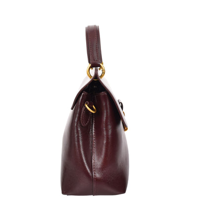 Womens Real Leather Small Handbag Gabriella Brown (Min Order From 10Pcs)