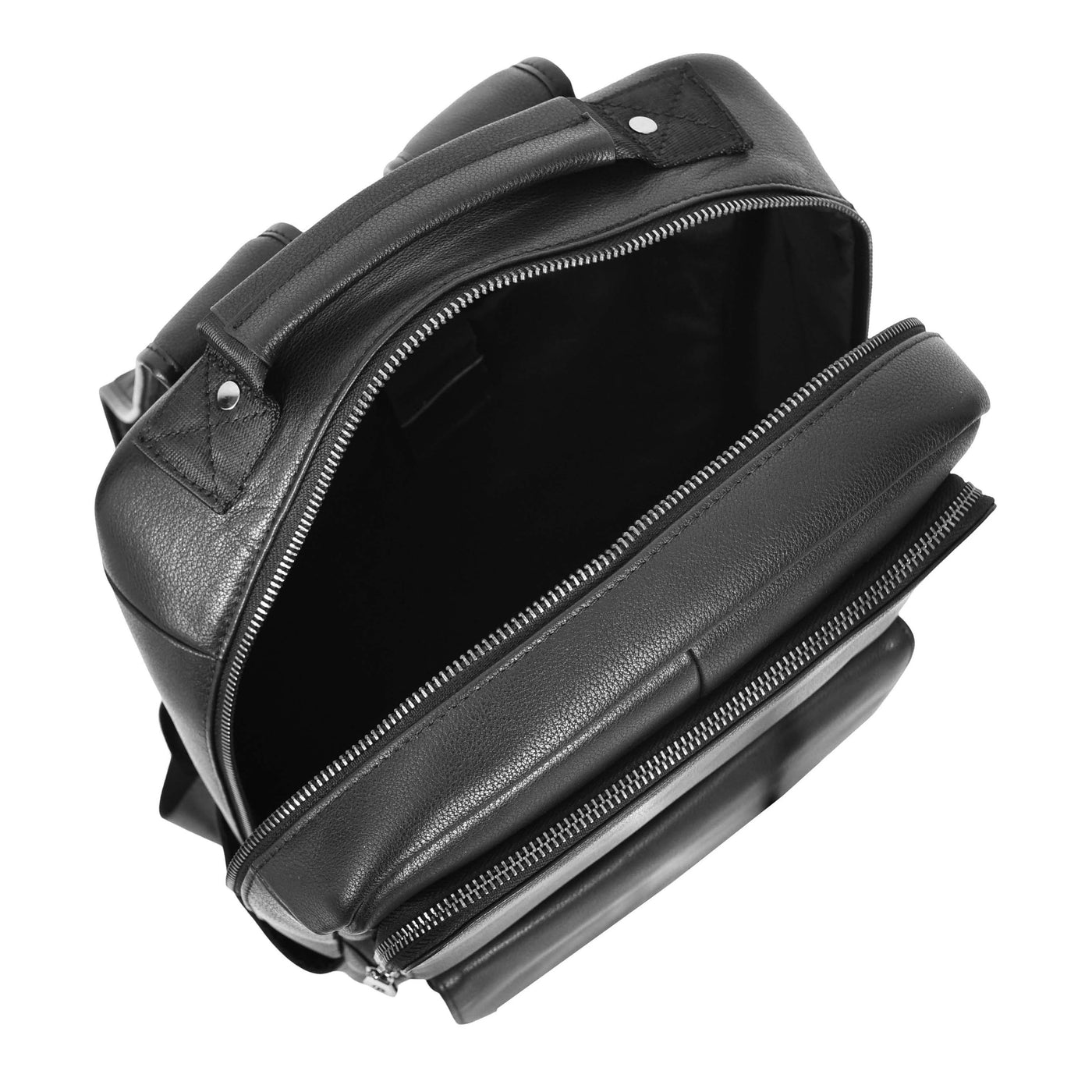 Leather Backpack Classic Laptop Rucksack Clifton Black ( Min Order From 10/Pcs )
