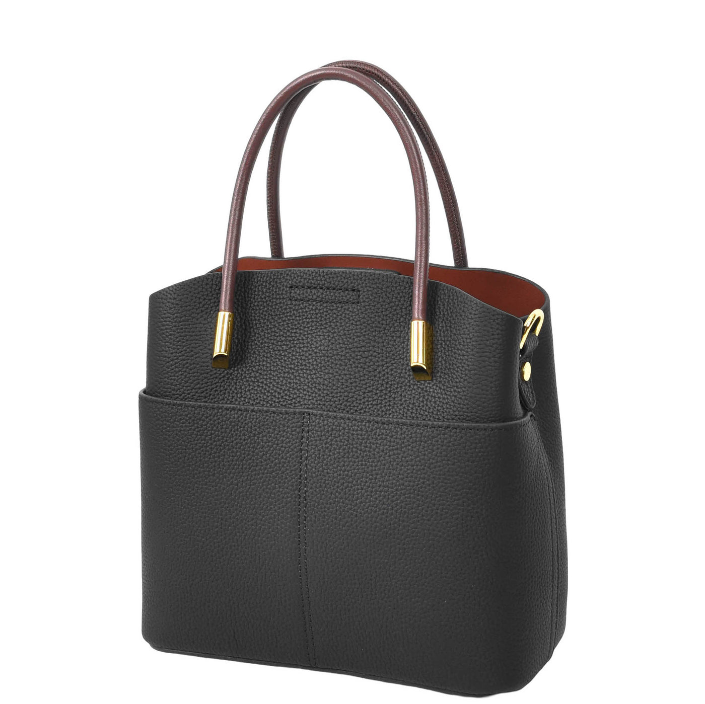 Women's Leather Top Handle Bag Ella Black (Min Order From 10Pcs)