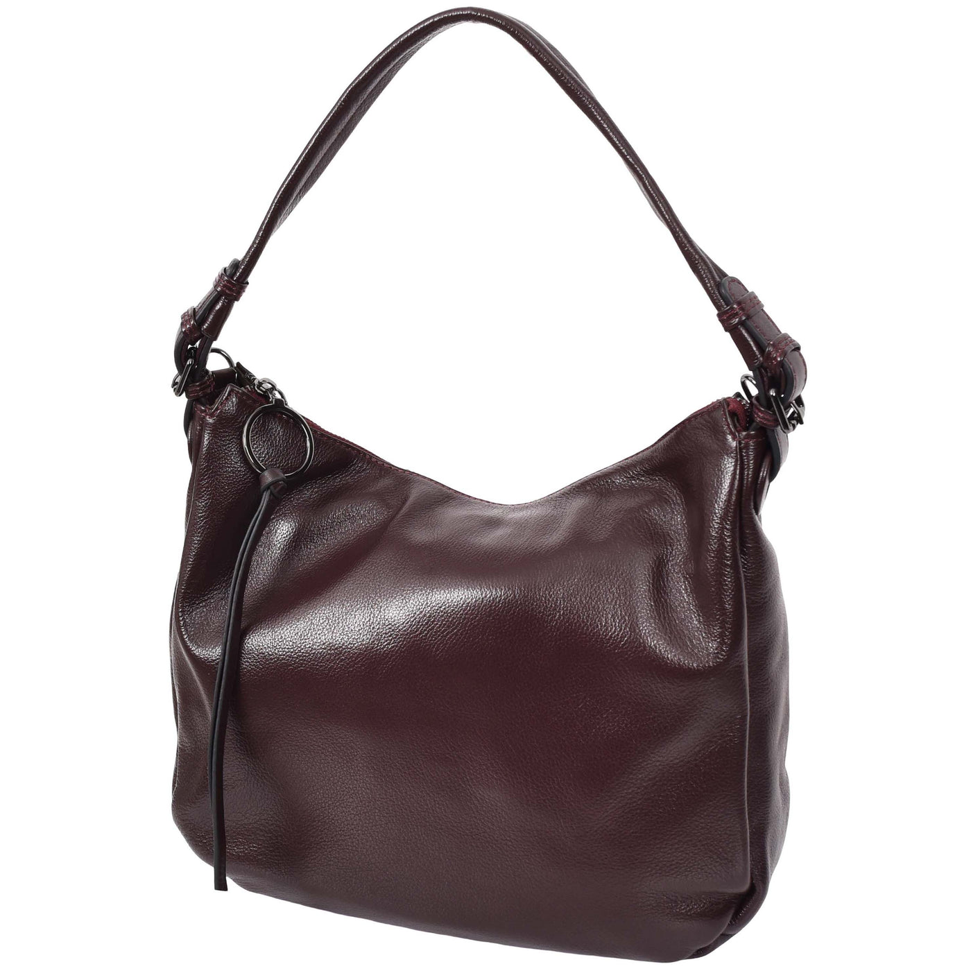 Women's Real Leather Hobo Style Handbag Diana PURPLE ( Min Order From 10/Pcs )