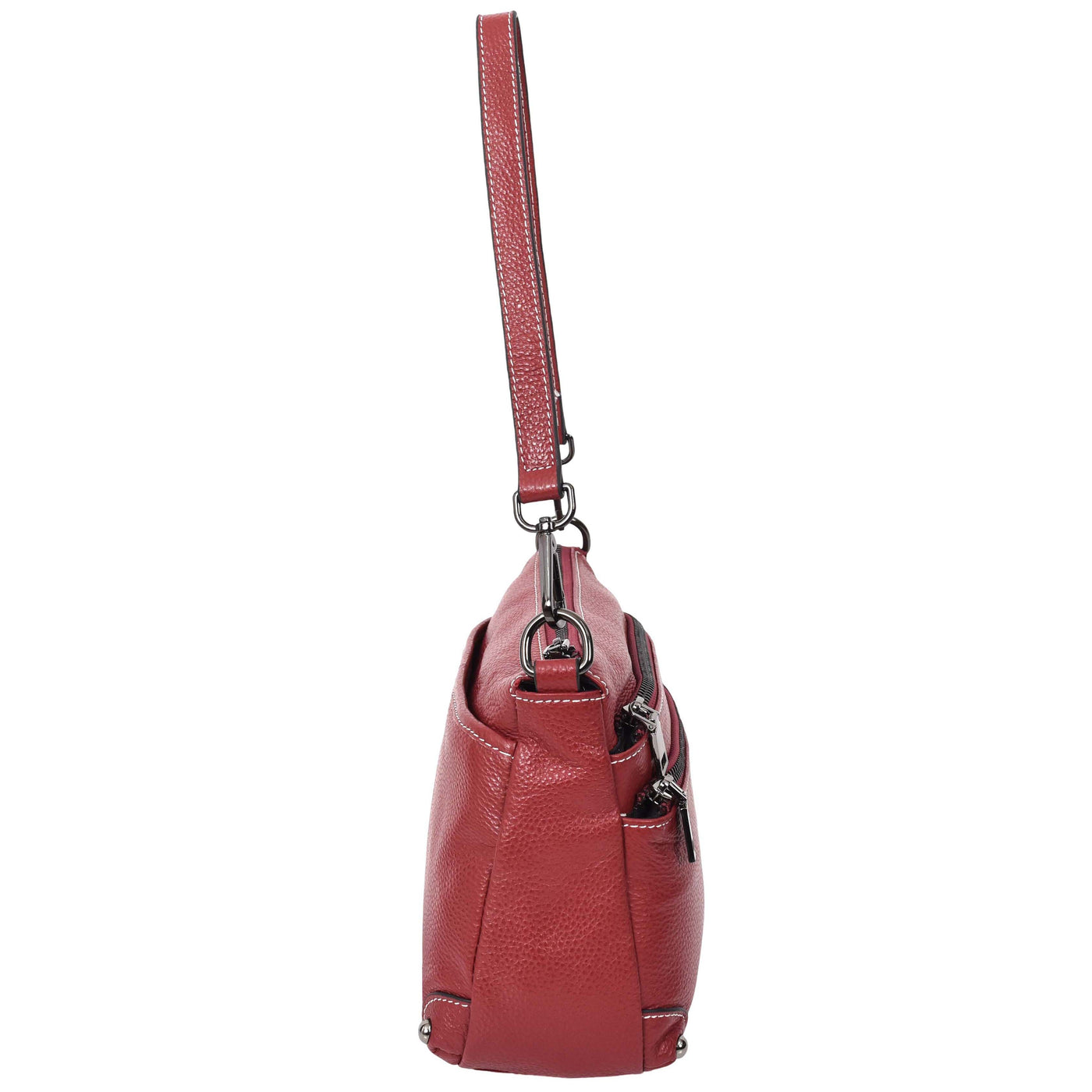 Women's Leather 2-in-1 Cross Body Shoulder Bag Olivia Red  ( Min Order From 10/Pcs )
