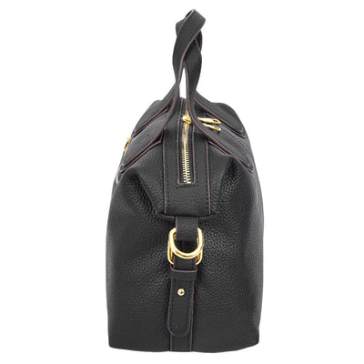 Women's Real Leather Handbag Small Cross Body Shoulder Bag Dahlia Black ( Min Order From 10/Pcs )