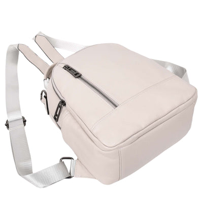 Women's Real Leather Casual Backpack Victoria Off White( Min Order From 10/Pcs )