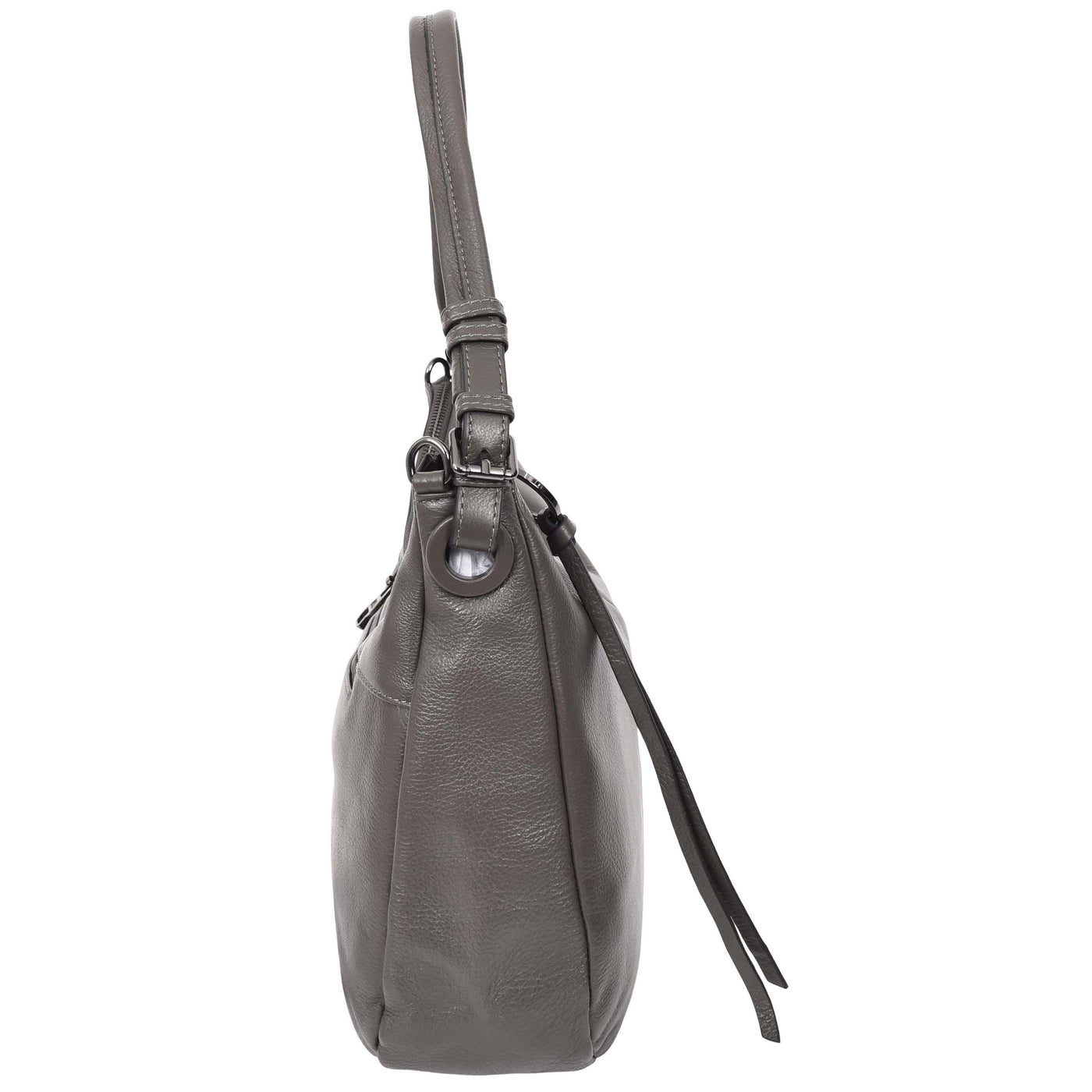 Women's Real Leather Hobo Style Handbag Diana Grey ( Min Order From 10/Pcs )