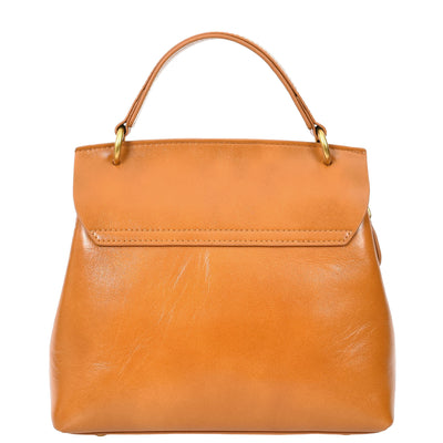 Womens Real Leather Small Handbag Gabriella Tan (Min Order From 10Pcs)