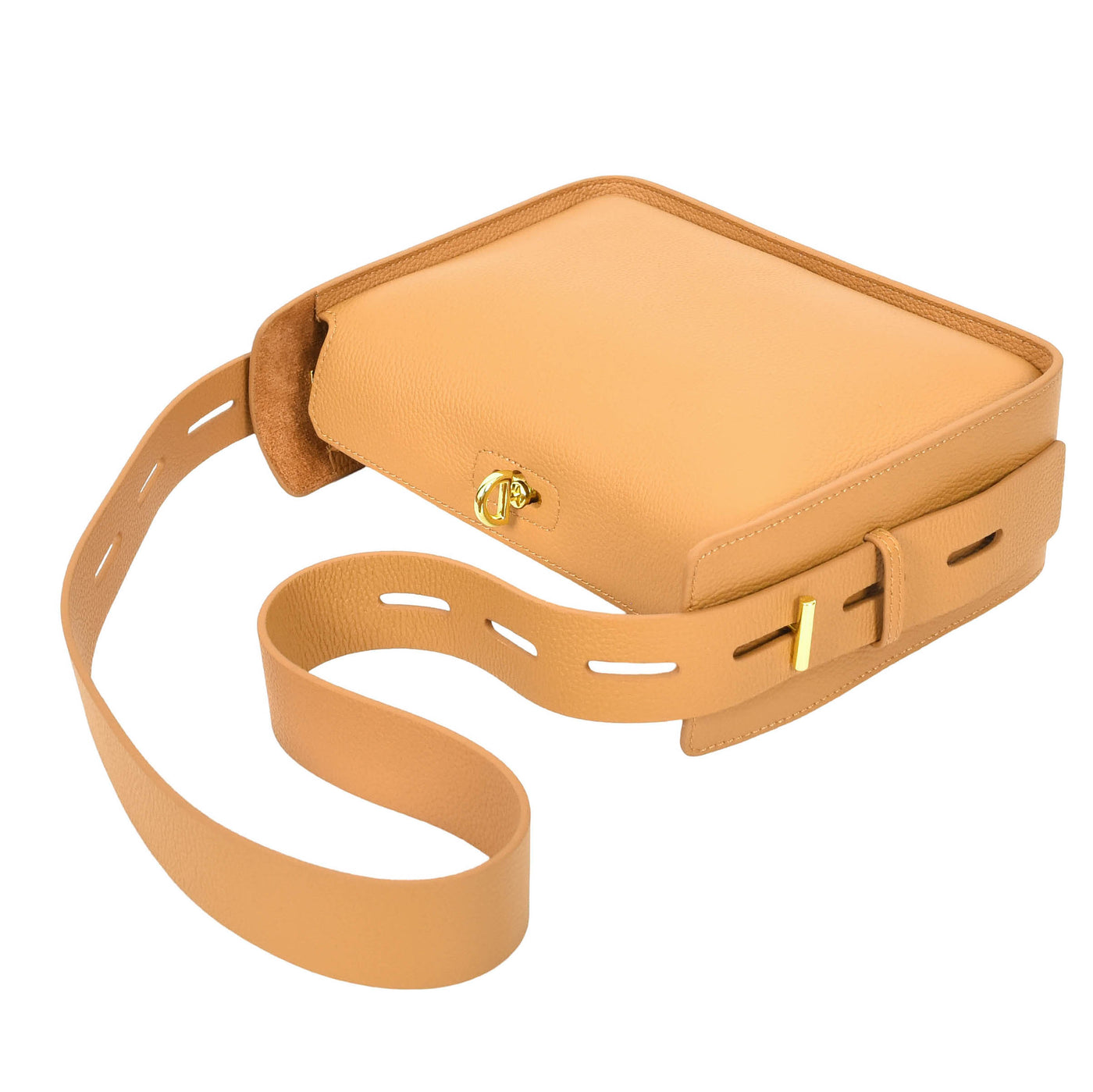 Women's Real Leather Classic Shoulder Bag Penelope Tan ( Min Order From 10/Pcs )