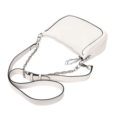 Women's Leather 2-in-1 Cross Body Handbag Aurora White ( Min Order From 10/Pcs )
