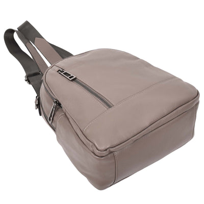 Women's Real Leather Casual Backpack Victoria Grey ( Min Order From 10/Pcs )