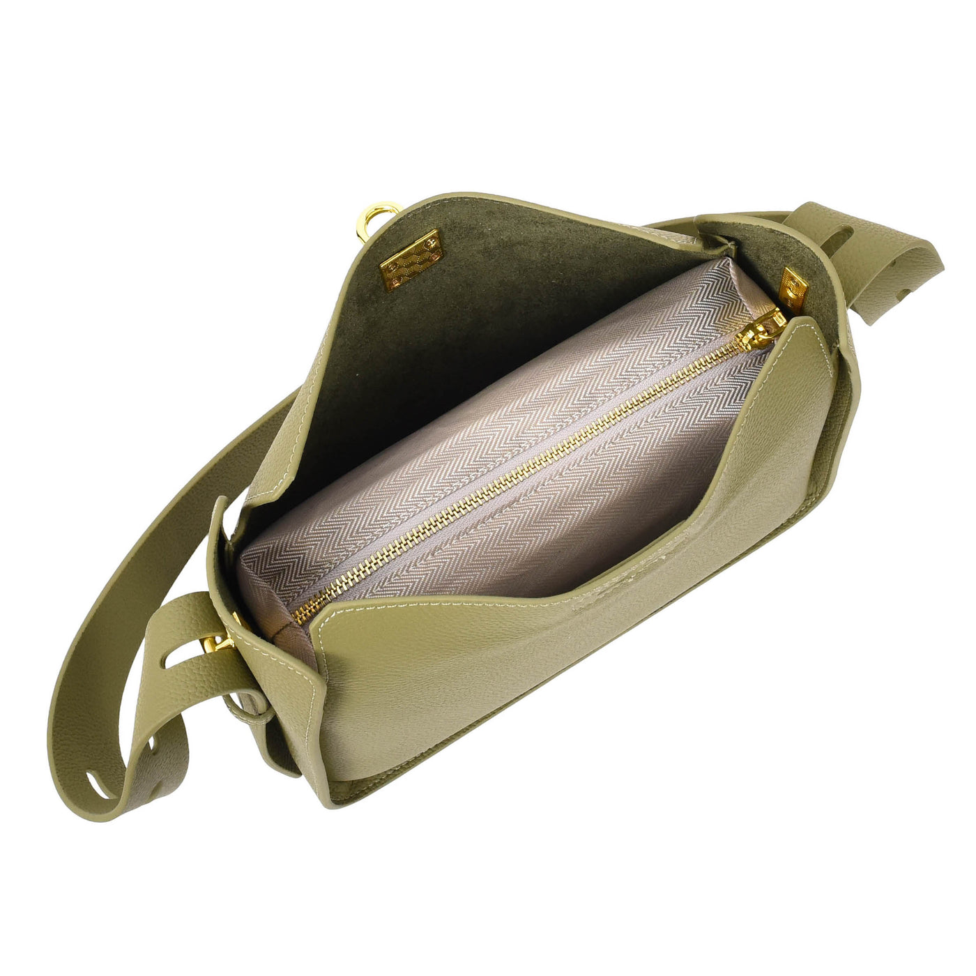 Women's Real Leather Classic Shoulder Bag Penelope OLIVE ( Min Order From 10/Pcs )