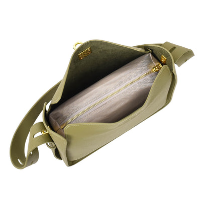 Women's Real Leather Classic Shoulder Bag Penelope OLIVE ( Min Order From 10/Pcs )