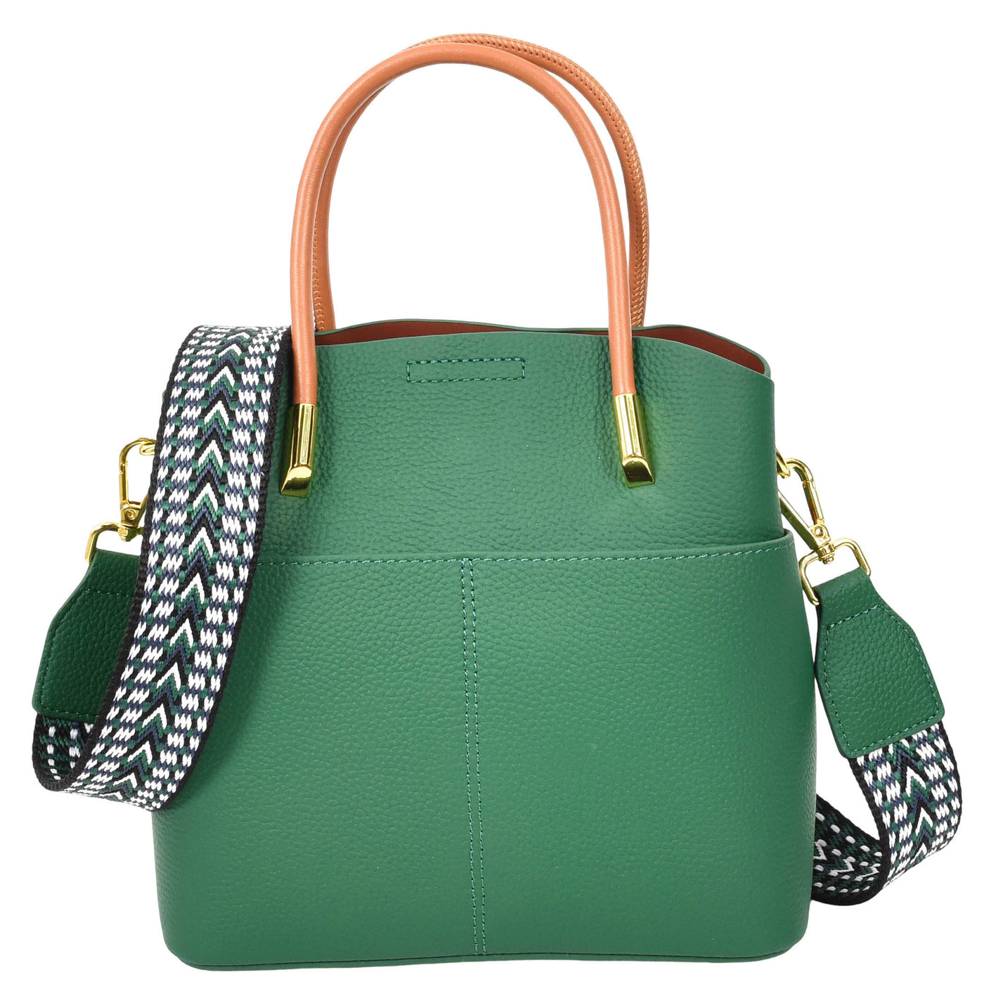 Women's Leather Top Handle Bag Ella Green (Min Order From 10Pcs)