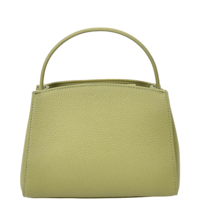Women's Leather Top Handle Small Bag Lydia  Olive  ( Min Order From 10/Pcs )