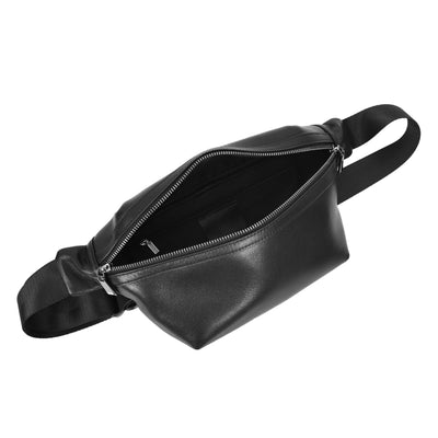 Real Leather Bum Bag Brighton Black (Min Order From 10Pcs)