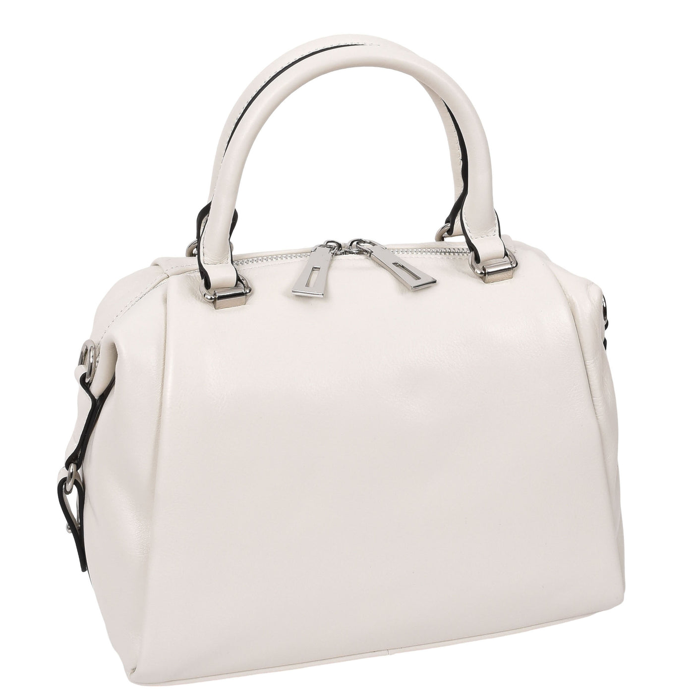 Women's Leather Small Barrel Shape Handbag Luna Gray ( Min Order From 10/Pcs )
