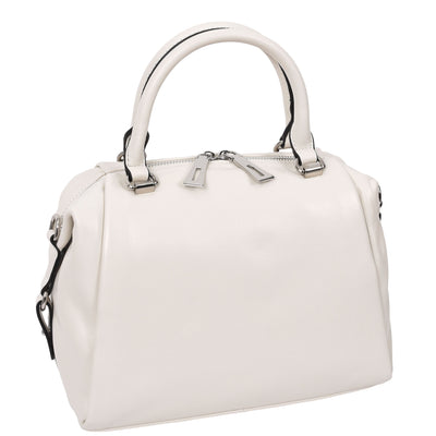 Women's Leather Small Barrel Shape Handbag Luna Gray ( Min Order From 10/Pcs )