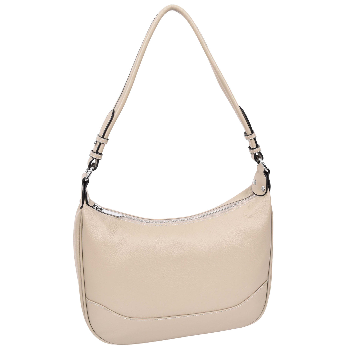 Women's Leather Hobo Style Shoulder Bag Daphne Taupe ( Min Order From 10/Pcs )