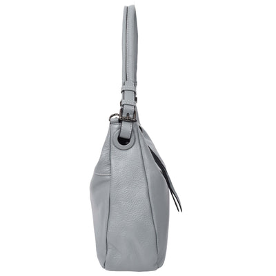 Women's Real Leather Hobo Style Handbag Diana Blue ( Min Order From 10/Pcs )