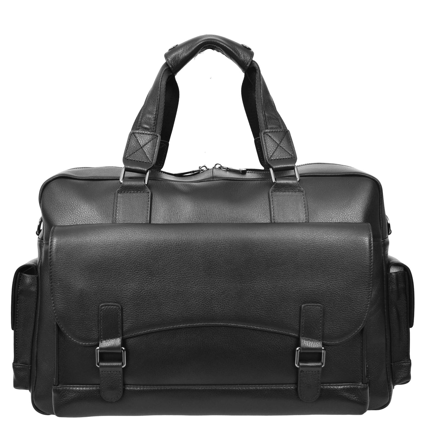 Leather Holdall Mid Size Weekend Bag Kensington Black (Min Order From 10Pcs)