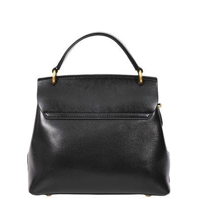 Womens Real Leather Small Handbag Gabriella Black (Min Order From 10Pcs)