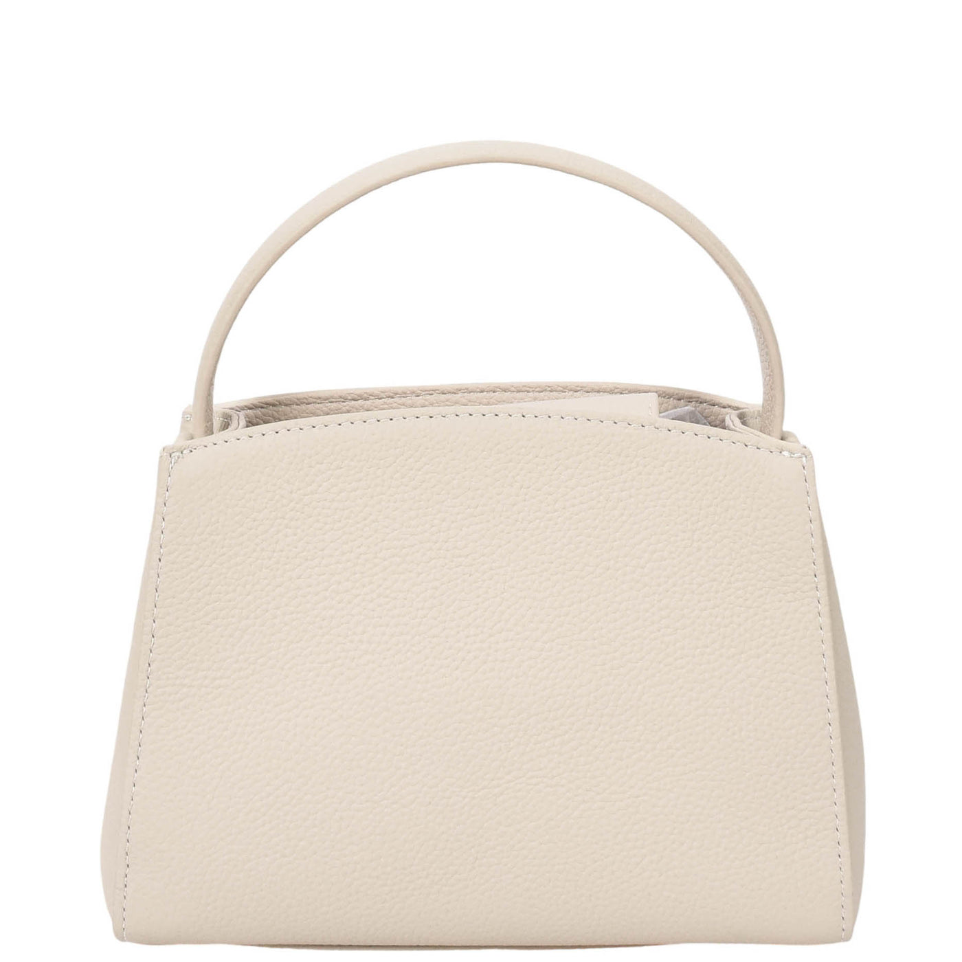 Women's Leather Top Handle Small Bag Lydia Off White    ( Min Order From 10/Pcs )