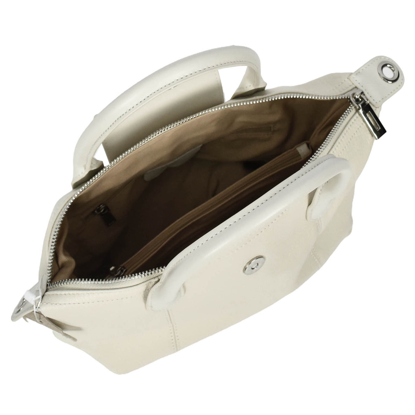 Women's Real Leather Handbag Small Top-Handle Tote Style Quinn White (Min Order From 10Pcs)