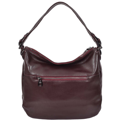 Women's Real Leather Hobo Style Handbag Diana PURPLE ( Min Order From 10/Pcs )