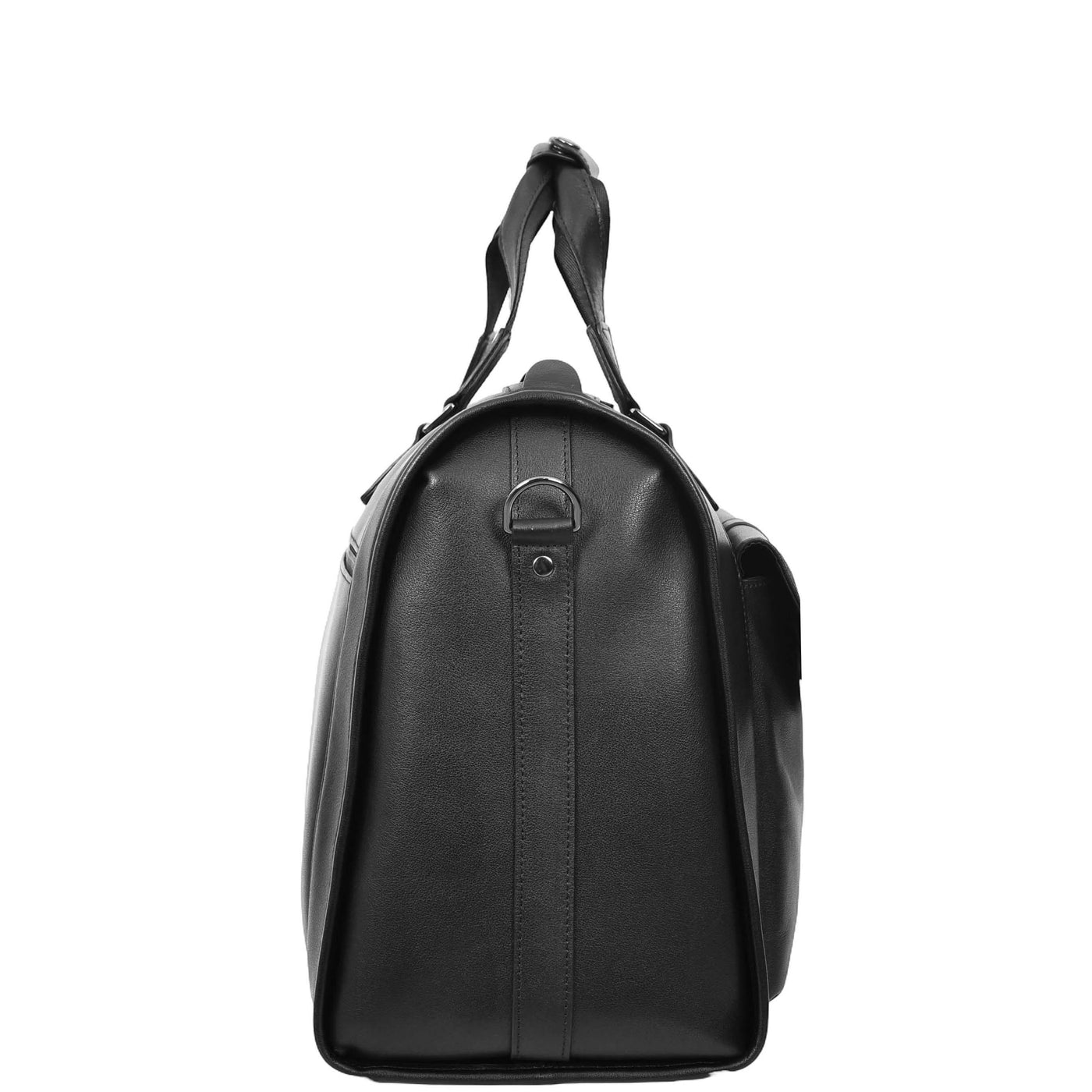 Leather Holdall Large Size Weekend Bag Wellington Black (Min Order From 10Pcs)