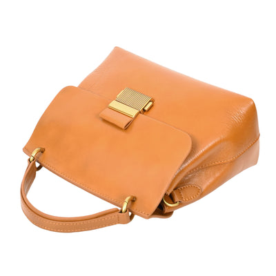 Womens Real Leather Small Handbag Gabriella Tan (Min Order From 10Pcs)
